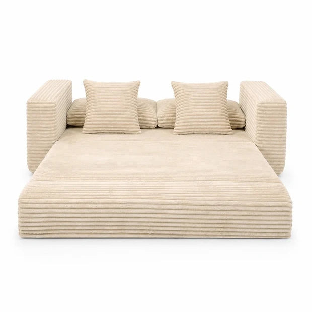 Canapé Compressé Reverso 2 Places Blanc Cassé – Velours Côtelé