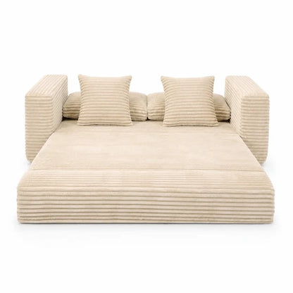 Canapé Compressé Reverso 2 Places Blanc Cassé – Velours Côtelé