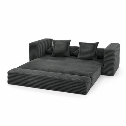 Canapé Compressé Reverso 2 Places Gris – Velours Côtelé