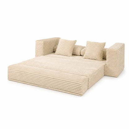 Canapé Compressé Reverso 2 Places Blanc Cassé – Velours Côtelé