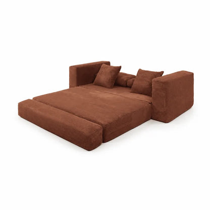 Canapé Compressé Reverso 2 Places Marron – Velours Côtelé