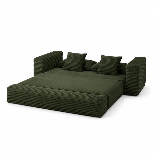 Canapé Compressé Reverso 2 Places Vert – Velours Côtelé