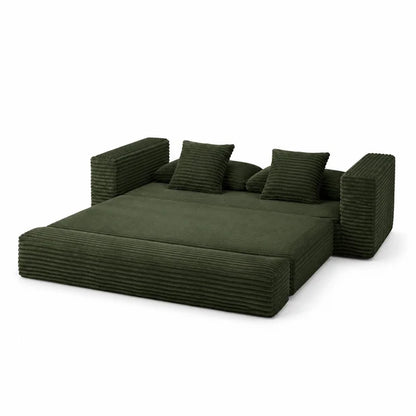 Canapé Compressé Reverso 2 Places Vert – Velours Côtelé