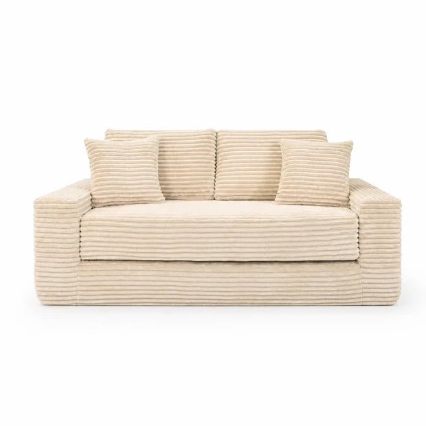 Canapé Compressé Reverso 2 Places Blanc Cassé – Velours Côtelé