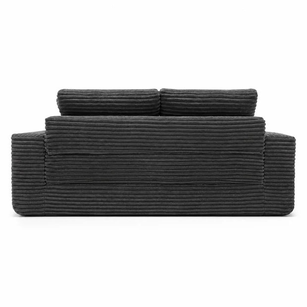 Canapé Compressé Reverso 2 Places Gris – Velours Côtelé