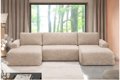Canapé Novera 5 Places Beige Crème – vue de présentation